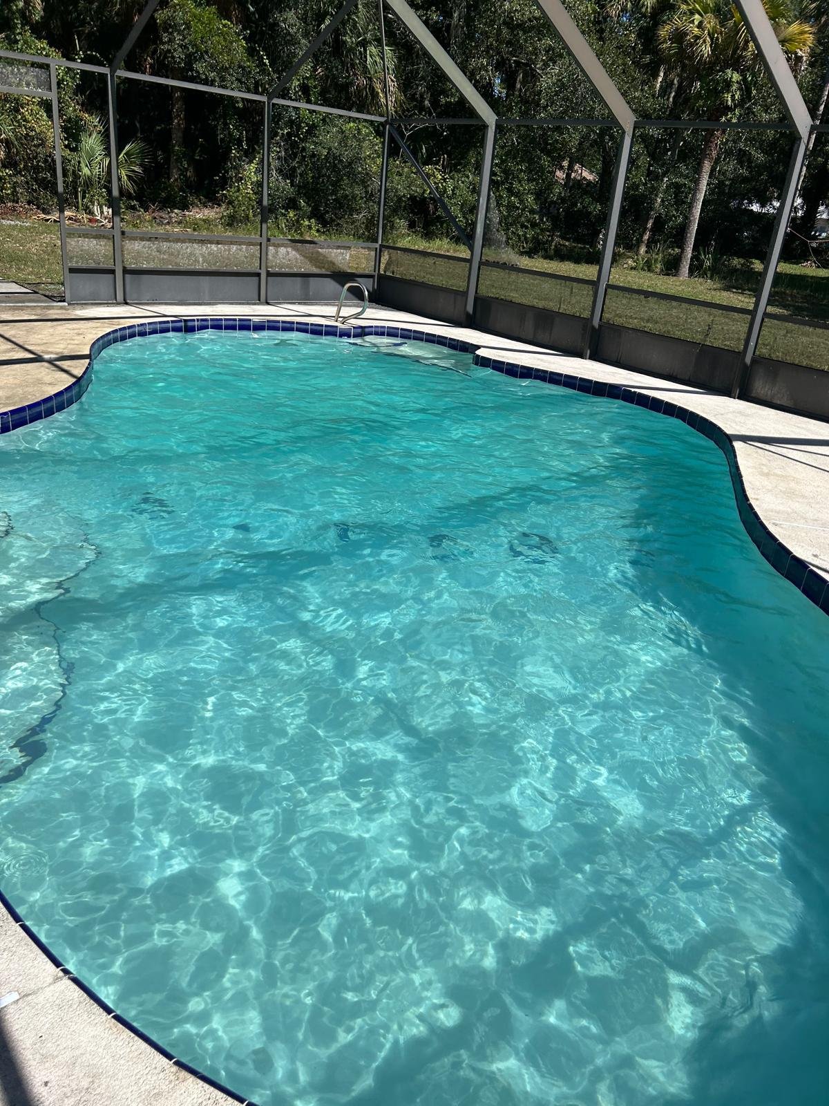 Large pool after service