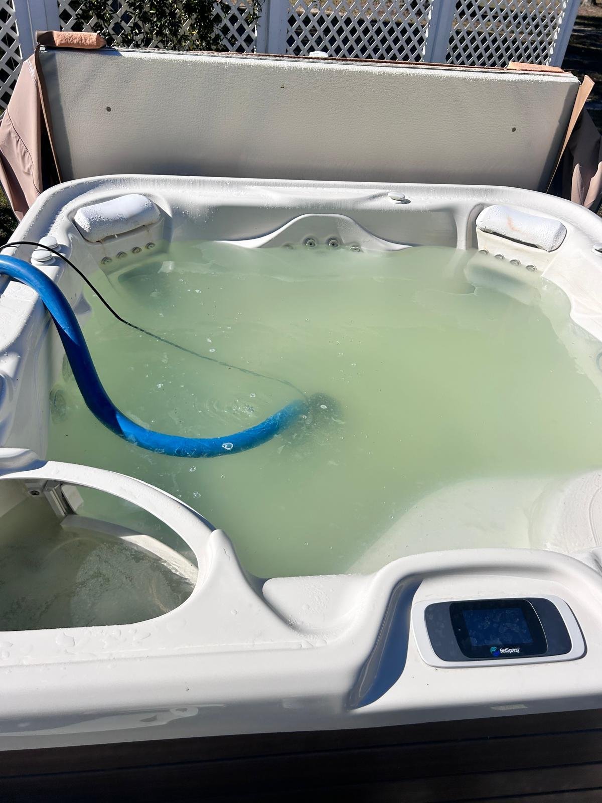 Hot tub before service